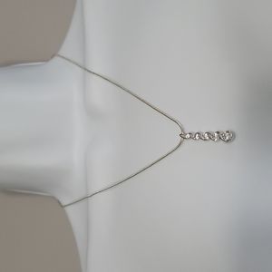 925 Polished Sterling Silver & Rhinestones Pendant